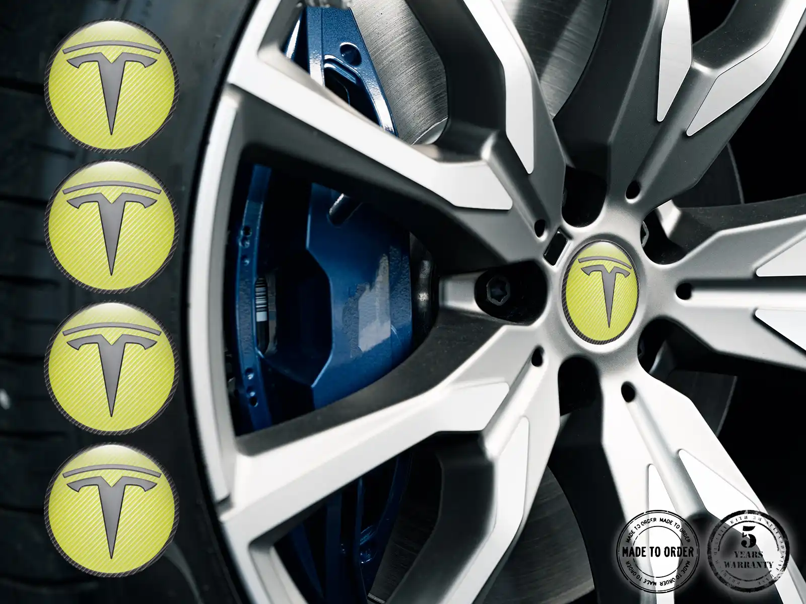 Tesla Dekor für Felgen Individuelle Radembleme